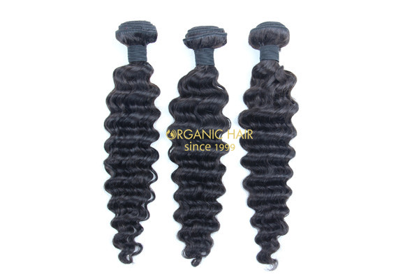 Factory price virgin brazilian deep wave remy hair extensions